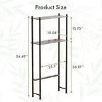 AmazerBath Bamboo Over The Toilet Storage Shelf, 2-Tier Over Toilet Bathroom Organizer Rack, Bathroom Shelves Over Toilet Space Saver, Espresso