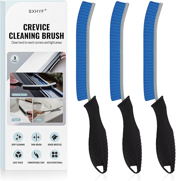 SXhyf Cleaning Brush - Hard Bristle Crevice Cleaning Brush, Multifunctional Gap Scrub Brush, Kitchen Essentials, Bathroom Cleaner Tools for Household Use, Home, Window, Toilet, Stove