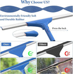 2 in 1 Window Cleaner Kit with Long Handle and Microfiber Scrubber for Glass, Car, Home Floor