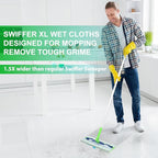 40 Count XL Wet Mopping Cloths for Swiffer Sweeper XL Mop - Disposable X-Large Wet Pad Refills - Multi-Surface Wet Wipes Mopping Pads Refill for Floor Cleaning.（Only Pads, not Including mop）