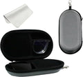 Double Eyeglasses Case, Hard Shell Dual Sunglasses Organizer with Zipper Clip Travel Glasses Storage for Women Men