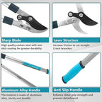 CYRUS 30-Inch Garden Loppers for Tree Trimming - 2" Cutting Capacity, Long Ergonomic Handles for Effortless Branch Cutting, Heavy-Duty Branch Trimmer for Tree Limbs, Hedges & Bushes