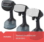 BLACK+DECKER Advanced Handheld Steamer for Clothes, Fast Wrinkle Removal, Auto Shut-Off, Attachments for Delicate Fabrics, Lint Removal, and Steaming Curtains, Upholstry (HGS200)