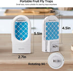 Fruit Fly Traps/Gnat Traps for Indoors, UV＆Blue Light Plug-in Gnats Killer Bug Trap, NAT Killer, Flying Insect Catcher Trap for Fruit Flies, Moths, Mosquitoes, Fungus, Get Rid of Gnat Infestation