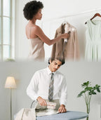 Travel Steamer for Clothes, 100-240V Dual Voltage Portable Garment Steamer, 1000W Travel Size Handheld Steamer & Iron 2 in 1 for Global & Europe Travel, Business, Home, Rose Gold