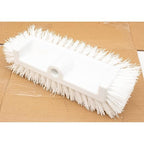 SPARTA Multi-Level Tile Scrub Brush 12" Wide Brush Head, Heavy-Duty Tile Cleaning Brush with End Bristles for Commercial Tiles, Tubs and Floor, Plastic, 12 Inches, White