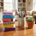 6 Pieces Book Kitchen Sponges Novels Sponges Fun Non-Scratch Scrub for Washing Dishes Pots Pans and Household Cleaning Supplies for Kitchen Dishes Furniture Gifts (6, Book-2)