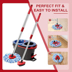 4 Pack Spin mop Replacement Head, Spin mop Scrub Brush,Microfiber Mop Refills, Easy to Replace,for Bathroom,Kitchen,Tub and Tile,Easy Cleaning,Suitable for Ocedar RinseClean 2-Tank System Spin Mop (A)