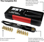 SST® - Precision Spanner Wrench – For Obscure Hardware & Fasteners – Includes 12 Metric & Imperial Steel Pin Sizes – Adjustable Tension – 160mm Arm – 180° Movement – With Storage Case