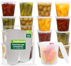 Freshware Food Storage Containers [240 Set] 24 oz Plastic Deli Containers with Lids, Slime, Soup, Meal Prep Containers | BPA Free | Stackable | Leakproof | Microwave/Dishwasher/Freezer Safe