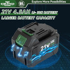 Brushless 1/2 Inch 20V Impact Wrench Kit, 600Nm Brushless Power Impact Gun with 4.5Ah Battery, Fast Charger and Tool Box