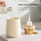 Enra Foaming Soap Dispenser,12 oz BModern Foam Soap Dispenser with Glod Pump for Bathroom,Kitchen with Easy-to-Press Pump (Beige Poam Glod Pump)