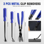 LadyRosian 37Pcs Trim Removal Tool Set, Car Upholstery Repair Kit, Auto Clip Pliers Fastener Remover Tool, Door Panel Tool, Car Panel Tool Radio Stereo Removal Tool Kit with Storage Bag (Blue)