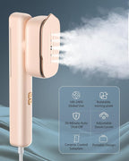 Smart Steam irons Handheld Steamer for Clothes – Global Voltage Adaptation, Palm-Sized & Lightweight (0.8lb), Dual Steam Modes, Easy Wrinkle Remover, Auto Shut-Off, for Travel & Home