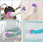 15 Pcs Plastic Dish Scrubbers, Nylon Scouring Pad Mesh Pot Scourers(Yellow+Pink+Orange)