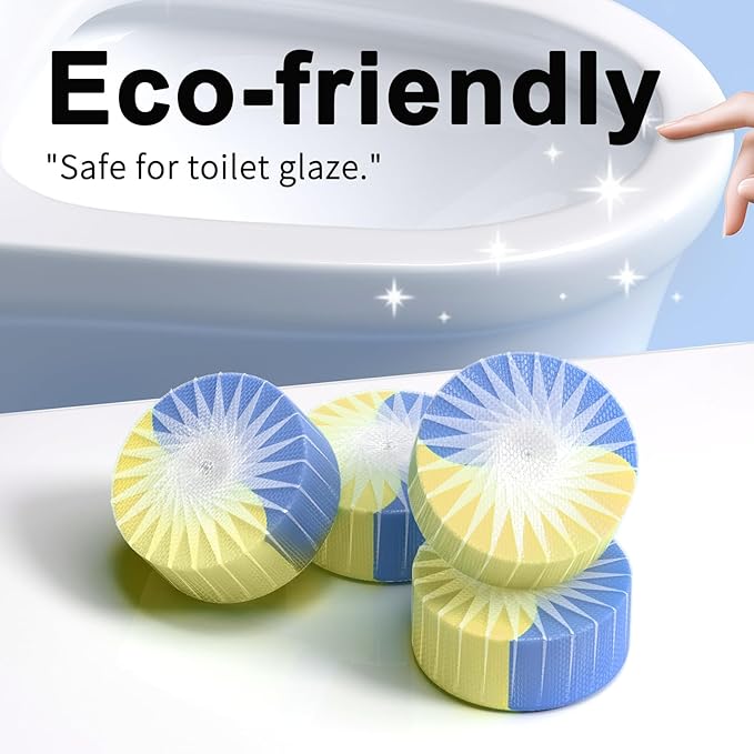 Automatic Toilet Bowl Cleaner Tablets,30 Pack Toilet Blue Tablets For Tank Long Lasting,Two-tone In Tank Cleaner Tabs,Bathroom Cleaner (30, BLUE&GREEN)