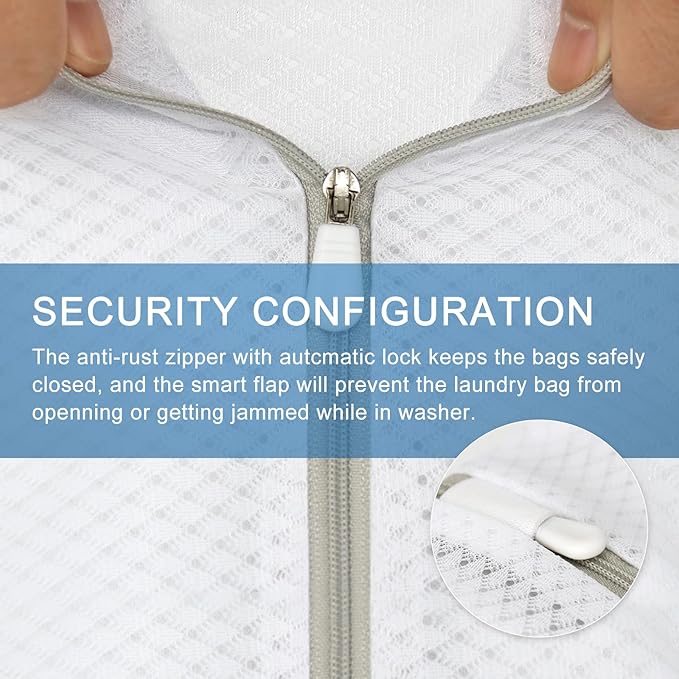 Muchfun 3Pcs Durable Diamond Mesh Laundry Bags for Delicates 12 x 16 Inches (3 Medium)