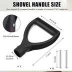 Plastic Spade Shovel D Grip Binding with 6 Post Screw 1-1/4" /32mm Inner Diameter PVC Shovel D Grip Handle Replacement for Digging Raking Tools