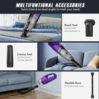 Bossdan Handheld Vacuum Cordless – Car Vac Portable with 8KPA & Multi Accessories & Low Noise, Lightweight Hand Held Vacuum Cordless Rechargeable for Car/Home/Dust/Pet Hair, Mine Portable Vacuum