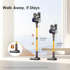 Cordless Vacuum Cleaner, 40KPA/40Mins, LED Display, Lightweight Stick Vacuum with Powerful Suction, Self-Standing, Green Light, Rechargeable Vacuum Cleaners for Home Pet Hair Carpet Hard Floors