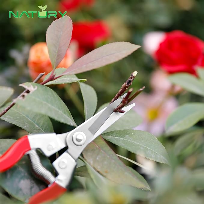 Bypass Pruning Shears Set with Garden Snips and Soil Moisture Meter – Premium Titanium Pruning Shears Heavy Duty, Micro-Tip Flower Shears – Professional Pruning Shears for Gardening