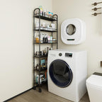 6 Tier Slim Storage Cart with Wheels, Metal Mobile Shelving Unit Organizer Utility Cart for Office Bathroom Kitchen Laundry Room Narrow Places (6inches)