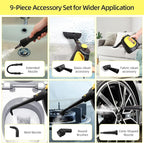 Handheld Steam Cleaner 1350W High Power with 9 Piece with Safety Lock Multi-Purpose Steamer for Home Use Multi-Surface Natural Steam Cleaner for Furniture,Upholstery, Car, Floor