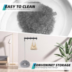 DRQ Ceiling Fan Cleaner Duster, Reusable Microfiber Duster with Extension Pole, 13 to 48 Inch Fan Blade Cleaner, Removable Dusters for Cleaning Walls Bookshelves Door Window Top (Grey)