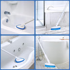 Qaestfy Pack of 2 Scrubber Pad Refill Compatible with QAE008 Shower Bathtub Tub and Tile Scrubber Cleaning Brush with Long Handle Model QAE009
