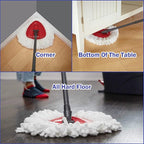 Spin Mop Replacement Head 3 Pack Mop Refill Compatible with Ocedar Triangle Swivel Mops Microfiber Swivel Mop Refill,Deep Clean,Machine Washable and Easy to Replace