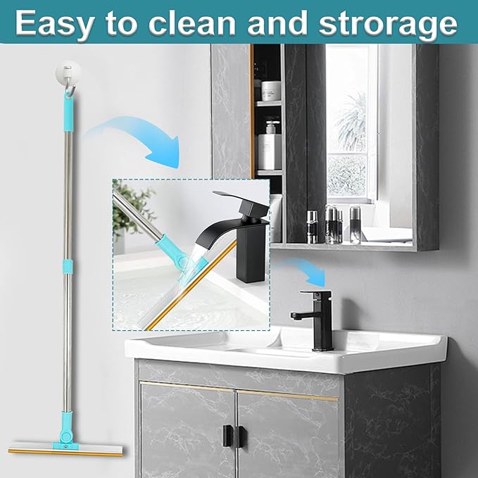 Pet Hair Remover for Carpets with 3 Lengths Adjustable Handle (23-54") - Stand-Up Tool to Remove Matted Dog & Cat Hair from Deep Pile Rugs, Stairs, Under Furniture