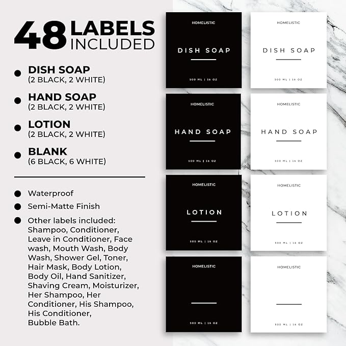 Luxury Glass Soap Dispenser Set of 2 - Elegant Aesthetic White Glass Bottles with Modern Matte Black Stainless Steel Pumps, Ideal for Kitchen, Bathroom, Hand Soap, Dish Soap, and More.