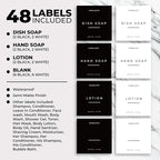 Luxury Glass Soap Dispenser Set of 2 - Elegant Aesthetic White Glass Bottles with Modern Matte Black Stainless Steel Pumps, Ideal for Kitchen, Bathroom, Hand Soap, Dish Soap, and More.