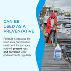 KINZUA ENVIRONMENTAL Formula-X Concentrated Salt Stain Remover & Surface Protector, Professional Salt Remover for Floors, Boats, Carpets, Salt Neutralizer for Vehicles Prevents Corrosion, 1 Gallon