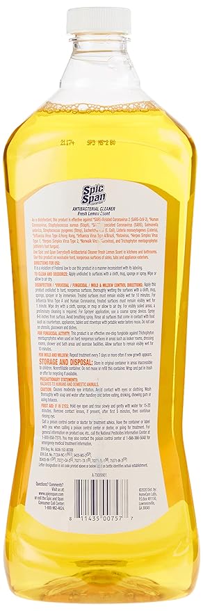 Spic And Span Lemon Antibacterial Pourable, 34 Fl Oz (17879636941)
