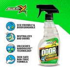 SweatX Extreme Odor Spray - Multipurpose No-Wash Deodorizer - Ideal for Shoes and Gym Clothing - Victory Scent (16 fl oz)