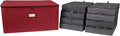 Covermates Keepsakes - Adjustable Zip-Top Storage Box - Configurable FlexGrid Compartments - Heavy Duty Polyester- Reinforced Handles - Stackable Design - Indoor Storage, Red Heather