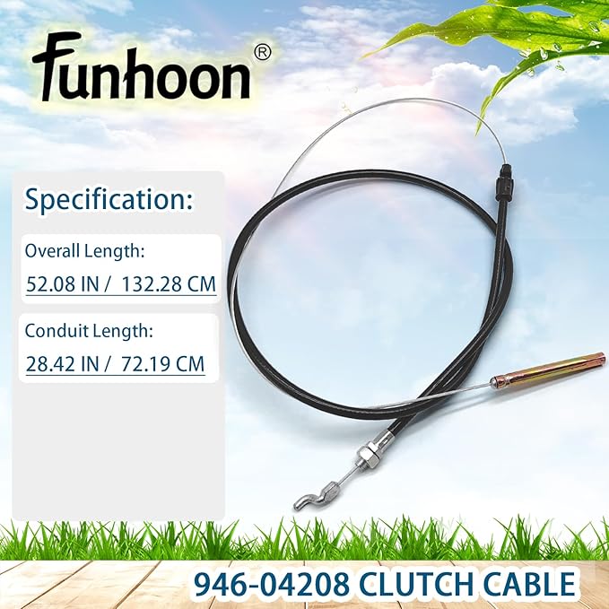 Lawn Mower Clutch Cable 946-04208 for Troy-Bilt Bronco Super Bronco Pro-Line MTD RotoTillers Tillers Replaces 746-04208 Drive Clutch Cable 1918745 GW-1918745