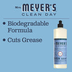 MRS. MEYER'S CLEAN DAY Liquid Dish Soap, Bluebell Scent, 16 Fl Oz bottle (Pack of 1)