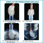 Stainless Steel Water Bucket Bottle Brush, Long Handle Scrubbing Brush, Bendable Brush Head Suitable for Cleaning 1 to 5 Gallon Buckets, 28 in (Gray)