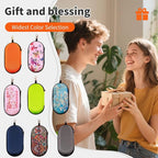 Double Eyeglasses Case, Hard Shell Dual Sunglasses Organizer with Zipper Clip Travel Glasses Storage for Women Men