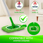 Reusable Microfiber Mop Pads Compatible with Swiffer Sweeper- 8 Pack Dry Sweeping Cloths & Wet Mopping Cloths - Washable Wet Pads Refill for Mopping Floors (Mop is not Included)