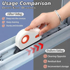2 in 1 Groove Cleaning Brush, Easy to Store Window Track Cleaning Tools, Multifunction Window Track Cleaner, Track Cleaning Tools Suitable for Sliding Door Tracks, Shutter Door Window Track (Grey)