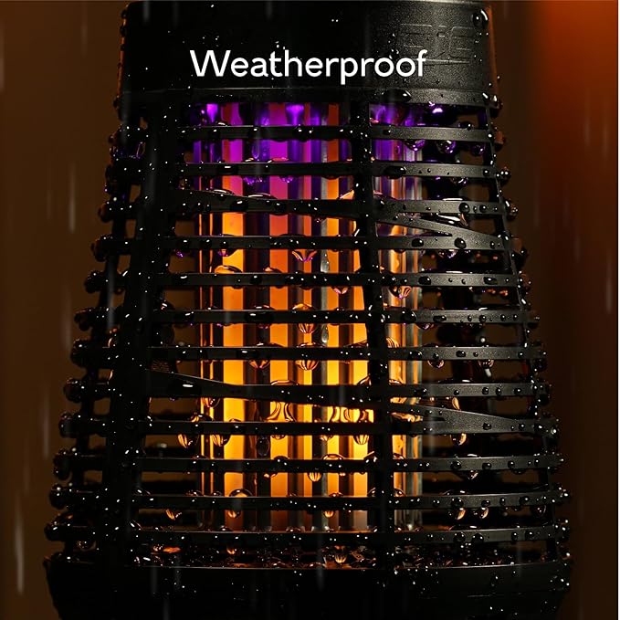 PIC Portable Solar Insect Killer Torch (FLPT), Bug Zapper and Flame Accent Light, Kills Bugs on Contact - Twin Pack
