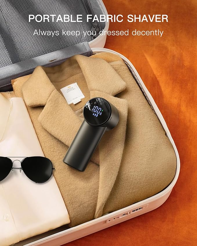 Electric Lint Remover and Fabric Shaver, Rechargeable Clothes Shaver for Sweater Furniture Couch, 3-Speed Pill Remover Defuzzer to Remove Fuzz Pilling from Blanket Jacket