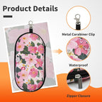 Double Eyeglasses Case, Hard Shell Dual Sunglasses Organizer with Zipper Clip Travel Glasses Storage for Women Men