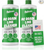 Sylvan AC Drain Line Cleaner | 2x 16 Oz (8 Uses) | 12 Month Supply | Made in USA | Universal Compatibility | Removes Clogs and Buildup from HVAC Condensate Lines | Air Conditioner Unclogger