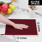 Homaxy 100% Cotton Waffle Weave Kitchen Dish Cloths, Ultra Soft Absorbent Quick Drying Dish Towels, 12 x 12 Inches, 6-Pack, Burgundy