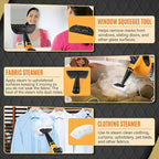 Steam Cleaner, Portable Multi-Surface Handheld Steam Cleaner for Home Use with 11 Accessories, All Natural Continuous Steam, Steamer for Deep Cleaning Tile, Grout, Window, Couch, Car, Bathroom,Kitchen