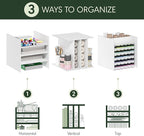 Furinno Cubicle 3-Shelf File Organizer Cube Insert (Does not fit IKEA Kallax Shelving), Black Dark Oak